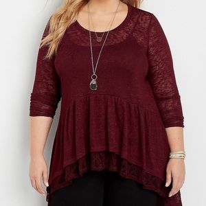 Plus Sized High Low Duster Top